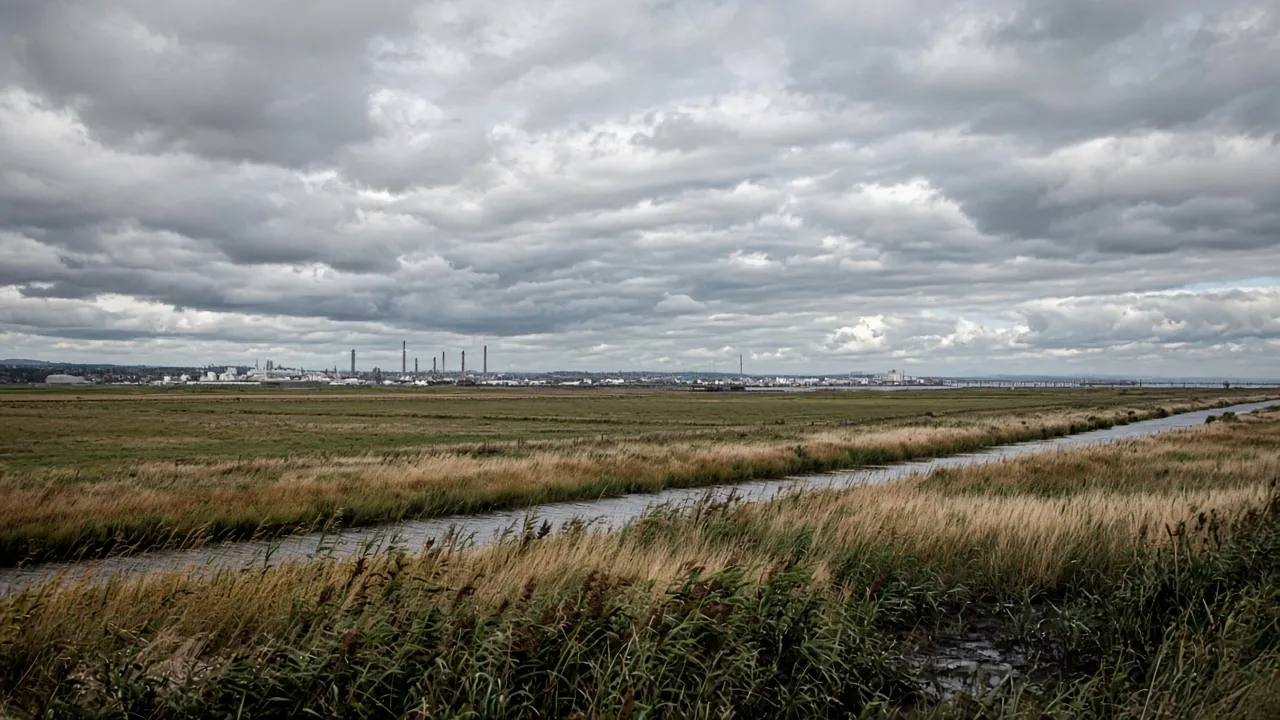 Flat carse land near Falkirk, Scotland