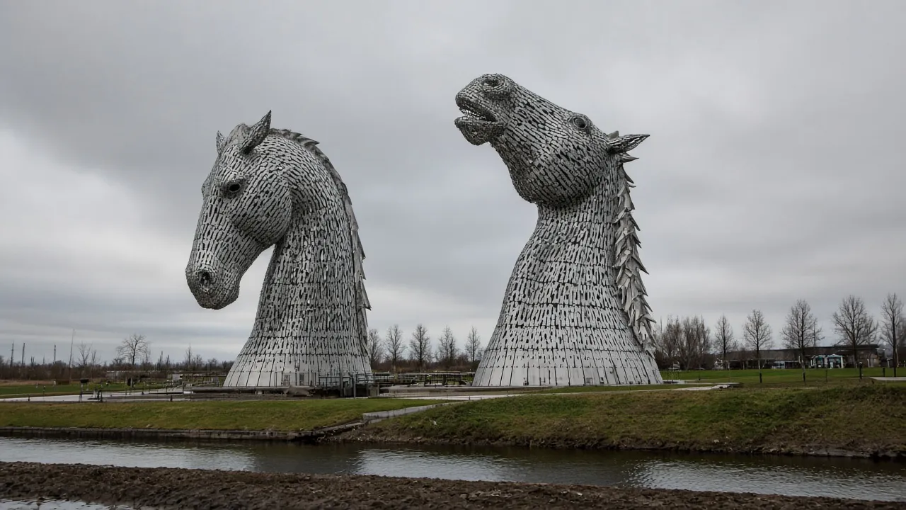The Kelpies at The Helix in Falkirk, Scotland